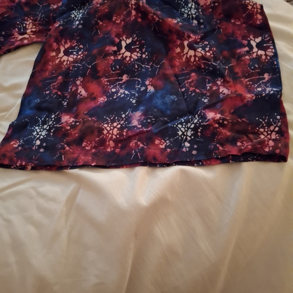 Moomaya Women's Wide Leg Floral Pants - Red and Blue - Picture 5 of 7